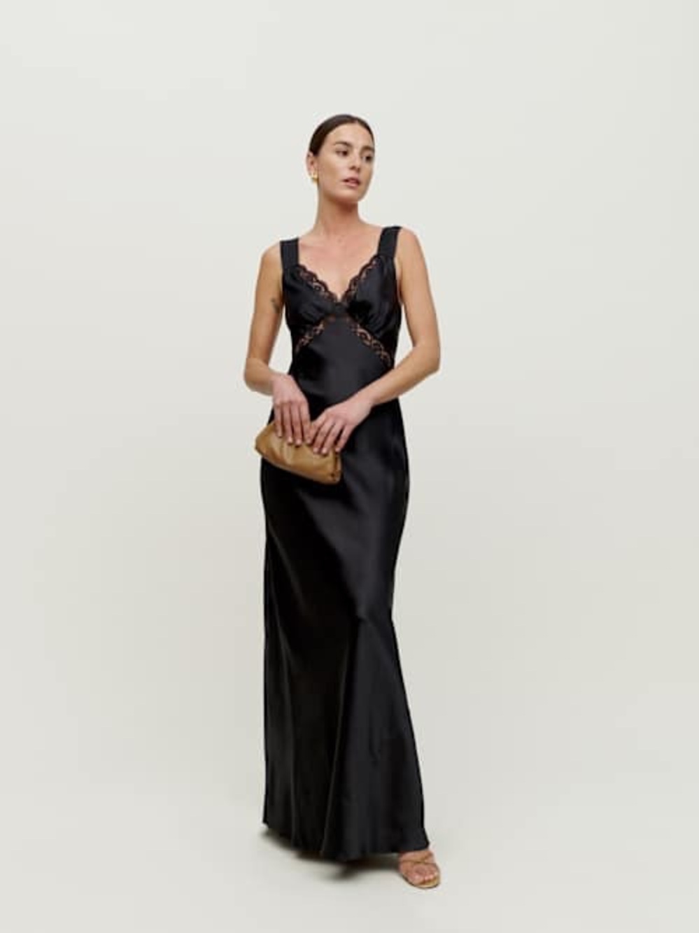 NWT reformation Chania silk maxi dress - size M